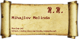 Mihajlov Melinda névjegykártya