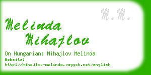 melinda mihajlov business card